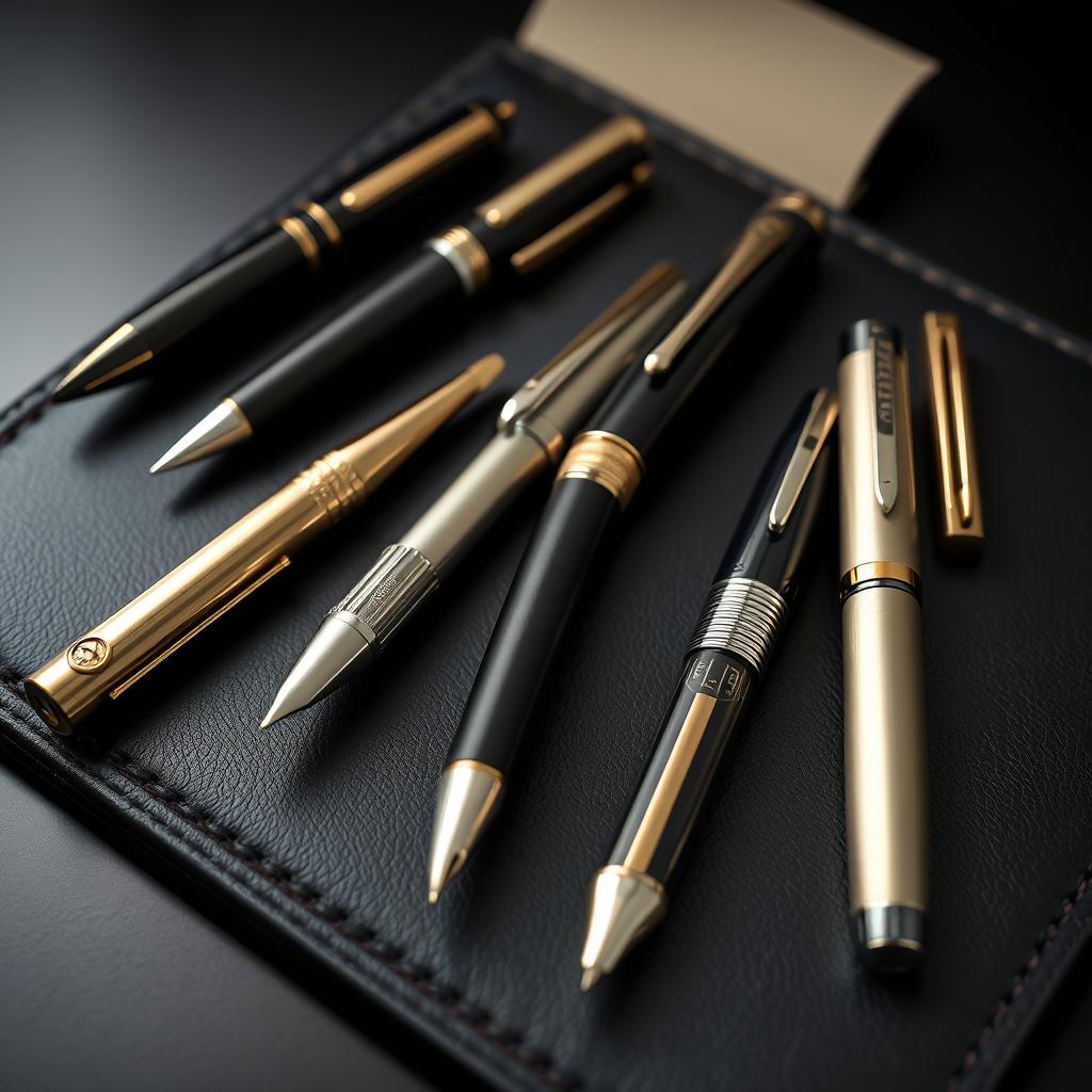 Collection of luxury pens from various prestigious manufacturers Collection of luxury pens from various prestigious manufacturers