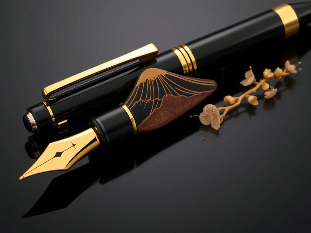 Namiki Emperor fountain pen with traditional Urushi lacquer and Maki-e artwork Namiki Emperor fountain pen with traditional Urushi lacquer and Maki-e artwork