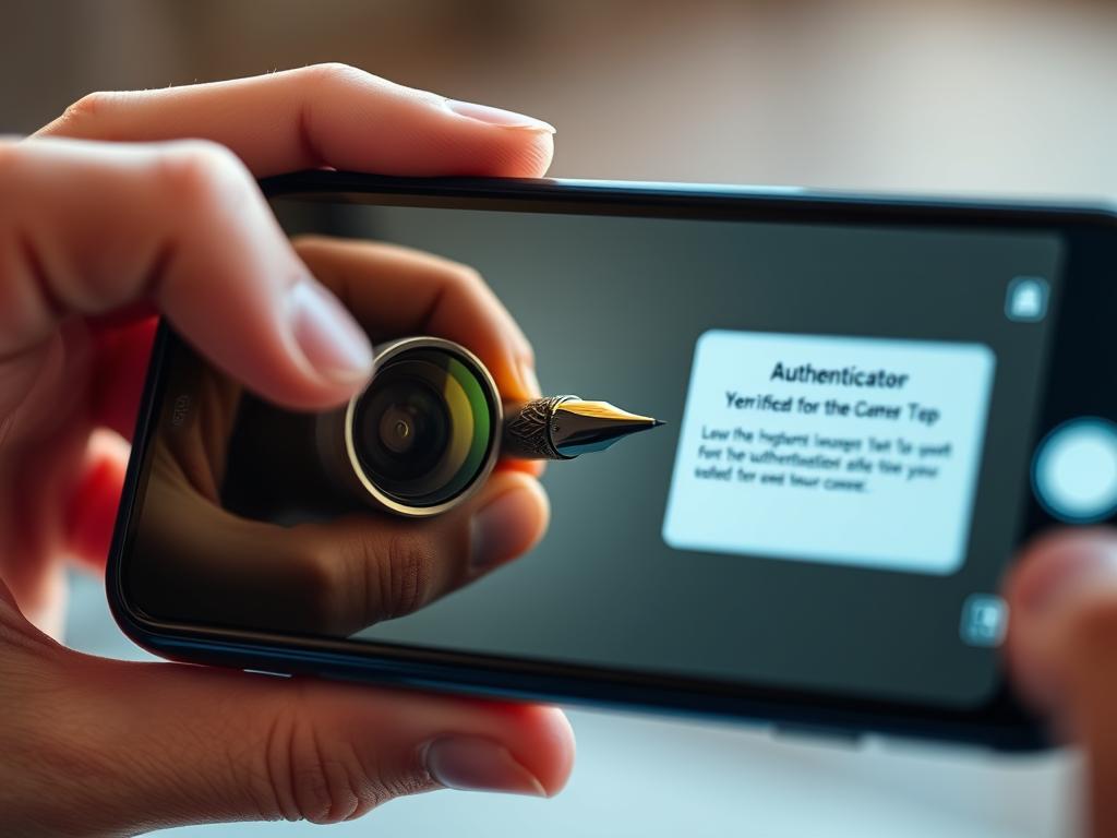 smartphone macro lens authentication